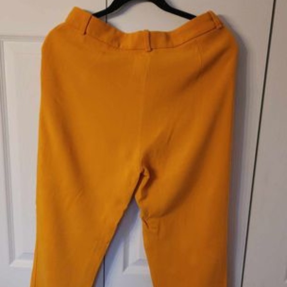 Massimo Dutti size 8 Yellow/orange coloured classy work pants - Picture 2 of 2